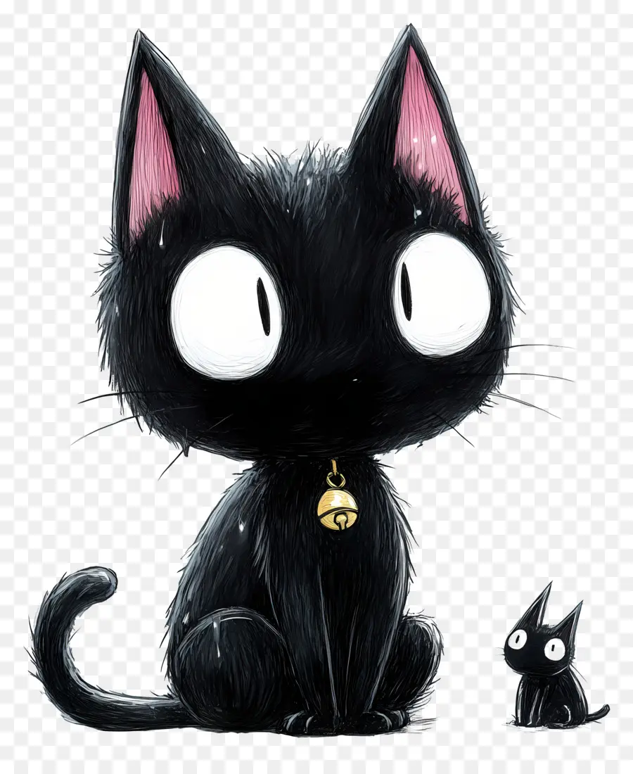 Kuromi，Черный кот PNG