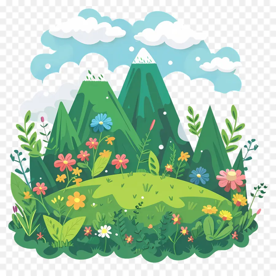 горный лес，Mountain Landscape PNG