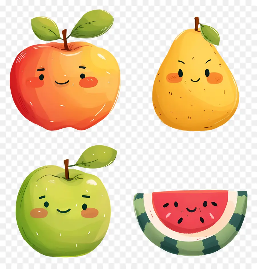 Fruits，милые PNG