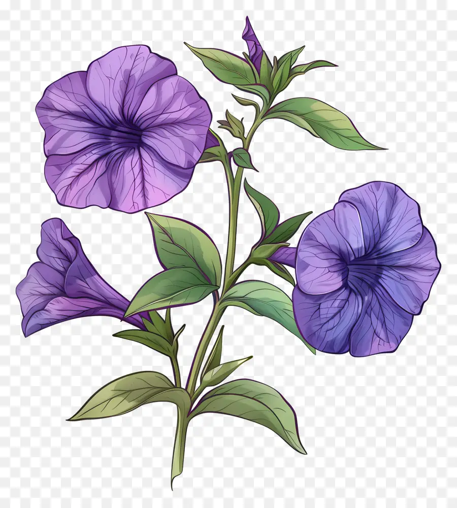 Petunia Flowers，Утренняя слава PNG