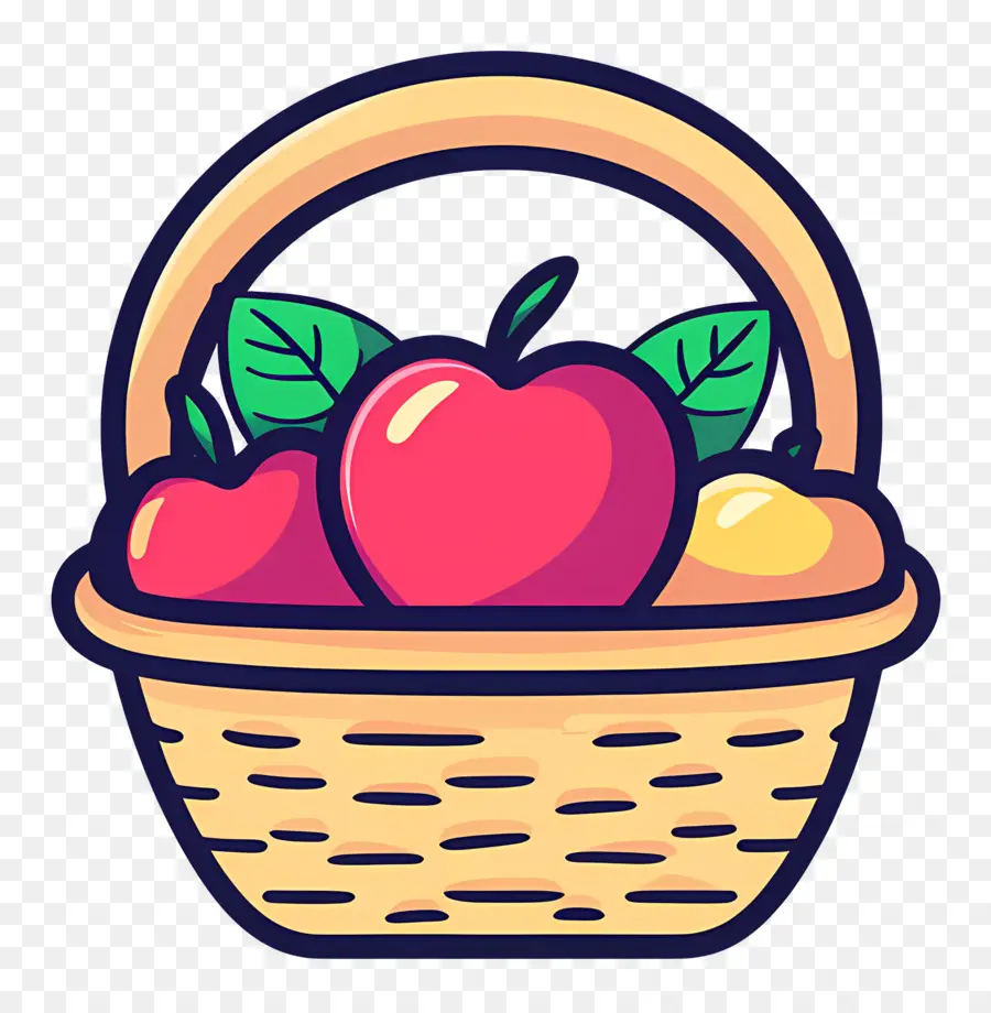 корзина яблок ，Fruit Basket PNG