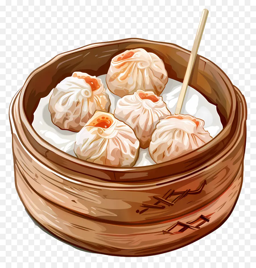 Dimsum，приготовленные на пару булочки PNG