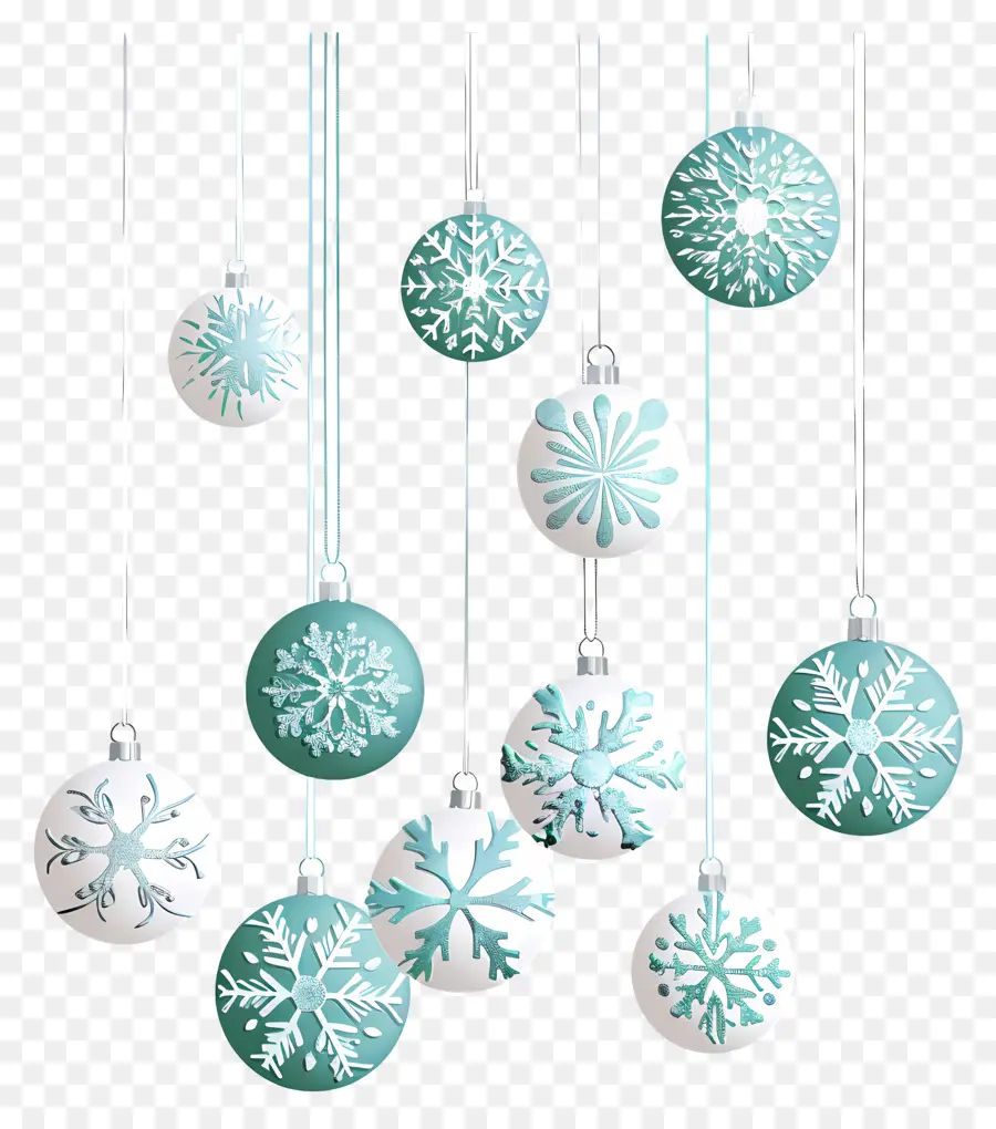 Рождественские снежинки，Christmas Ornaments PNG