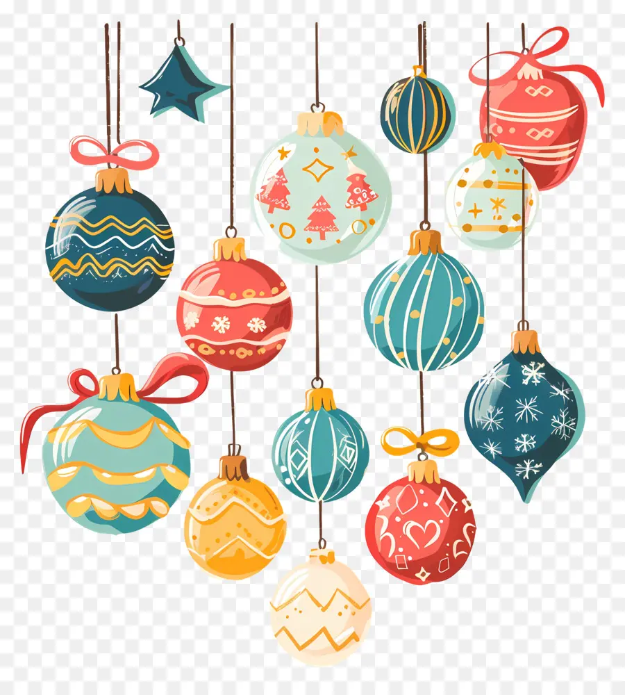 Рождественские стеклянные шарики，Christmas Ornaments PNG