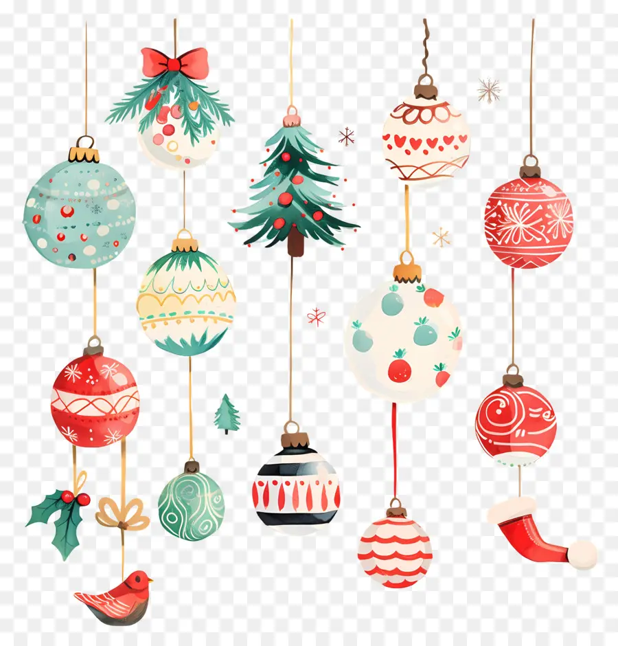 Рождественские стеклянные шарики，Christmas Ornaments PNG