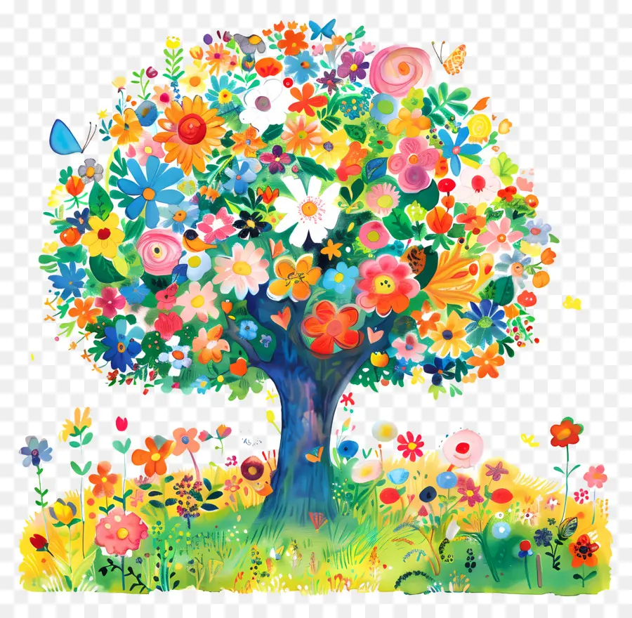 Blooming Tree，цветущее дерево PNG