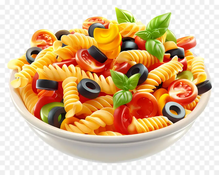 Pasta Salad，Красочный салат из пасты PNG