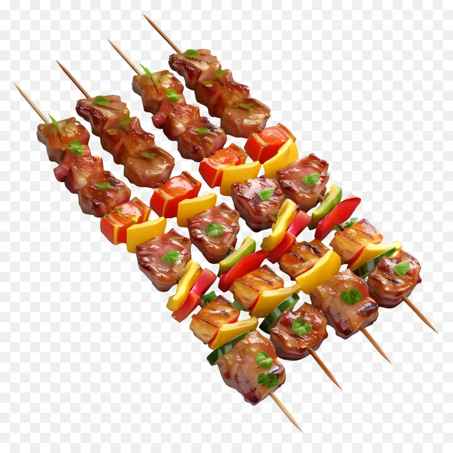 Мясные Шашлычки，Мясные шашлычки на гриле PNG