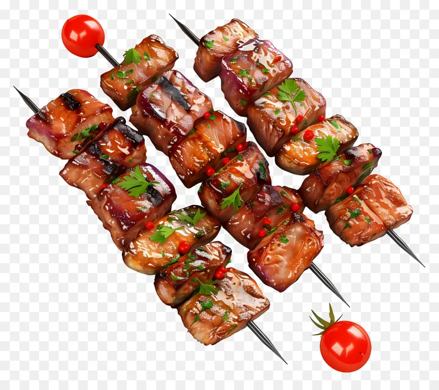 Мясные шашлыки，Мясные шашлычки на гриле PNG