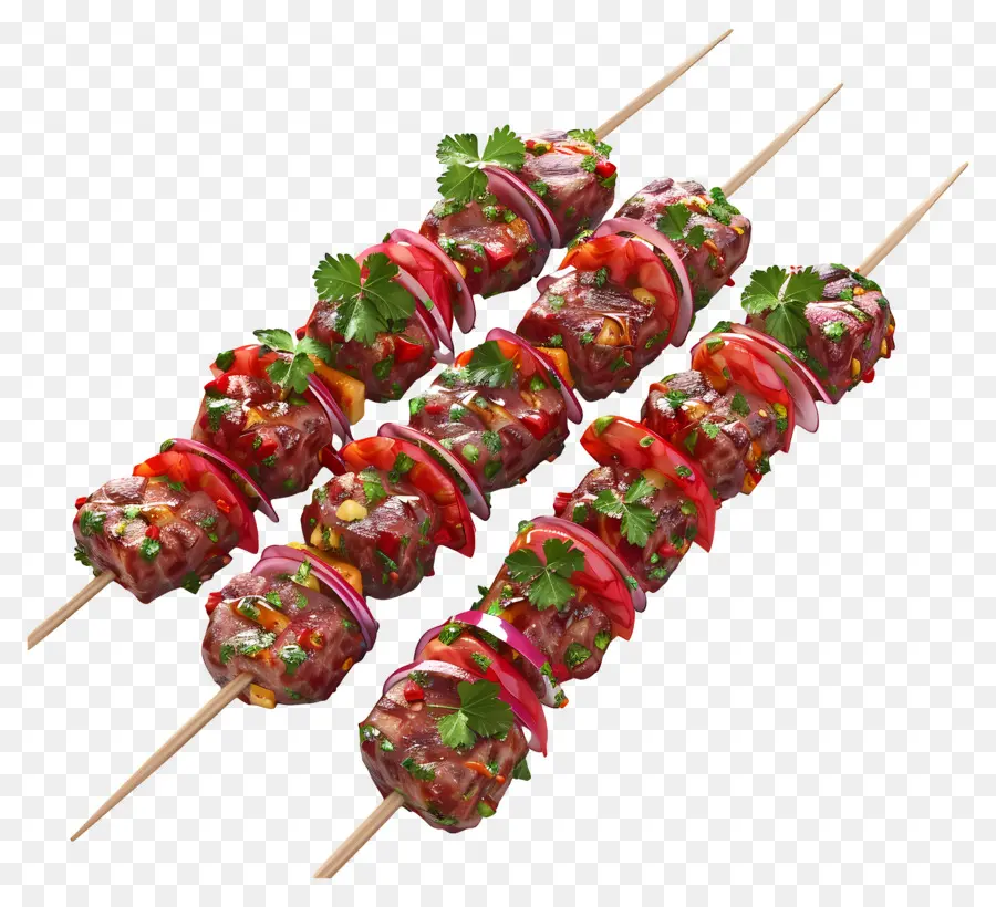 Мясные шашлыки，Мясные шашлычки на гриле PNG