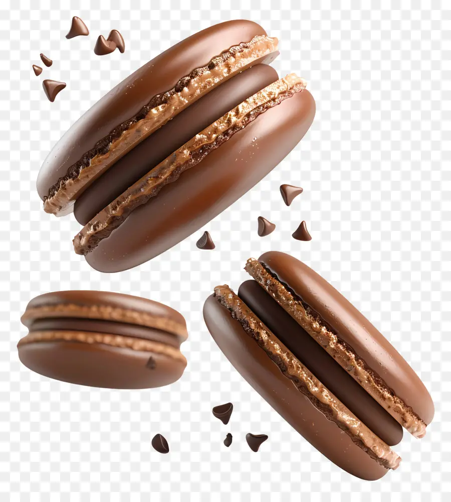 Шоколадные макароны，Файлы Cookie PNG