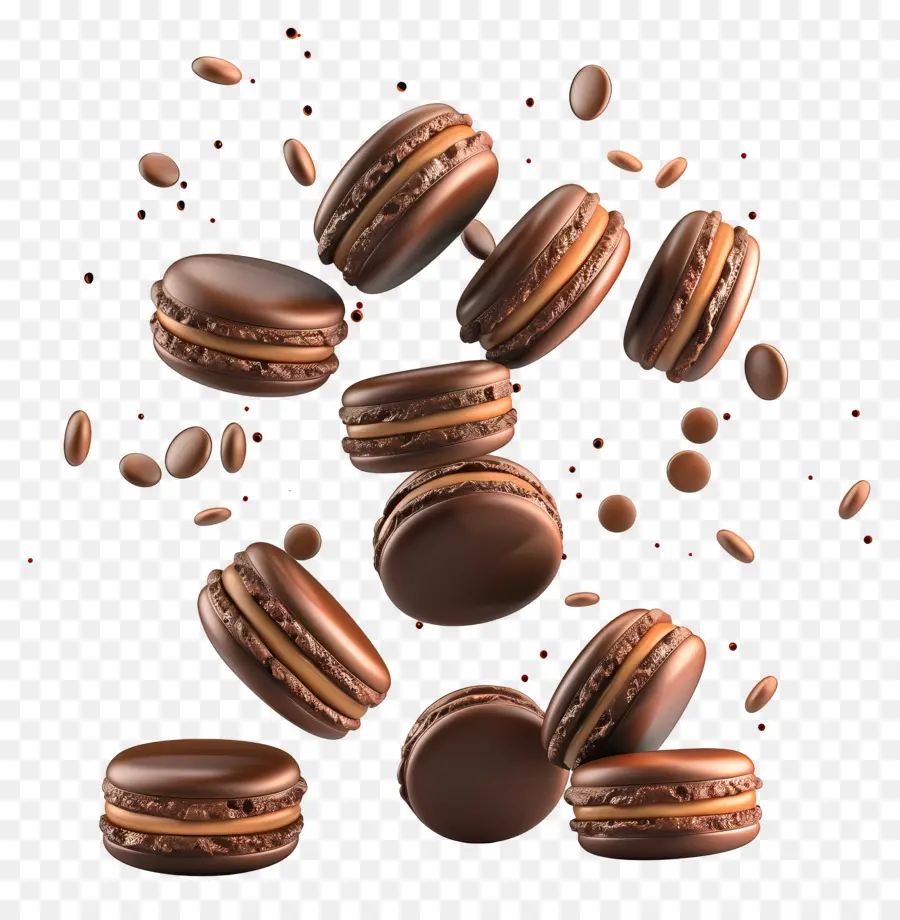 Шоколадные макароны，Файлы Cookie PNG