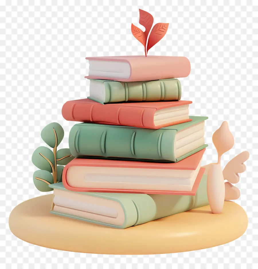 3d стопка книг，Книги PNG