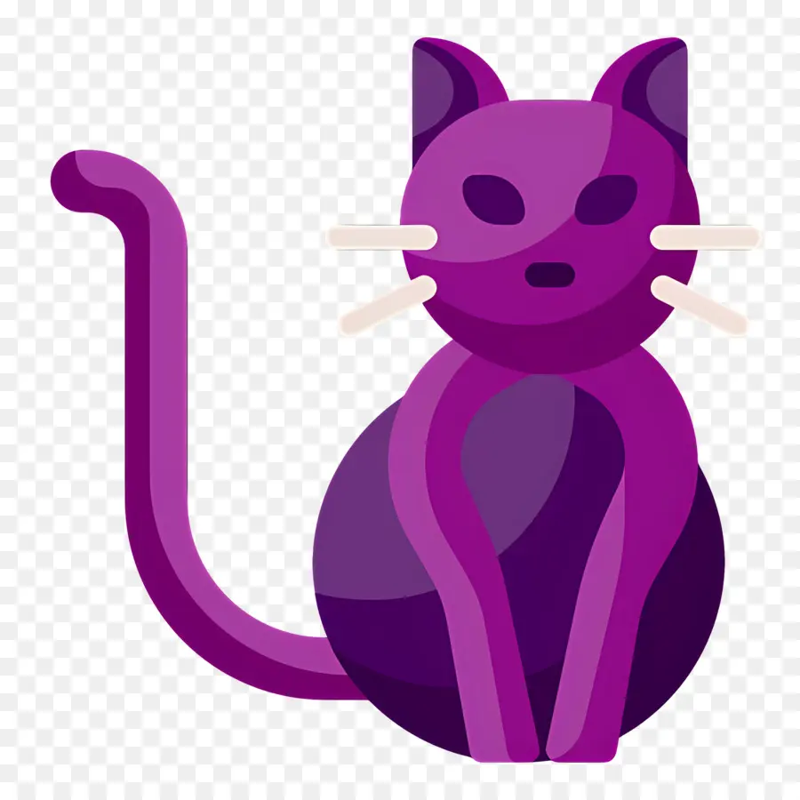 Хэллоуин кот，Фиолетовый кот PNG