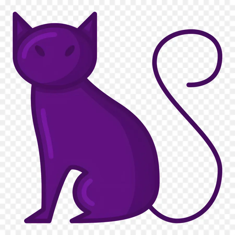 Хэллоуин кот，Фиолетовый кот PNG