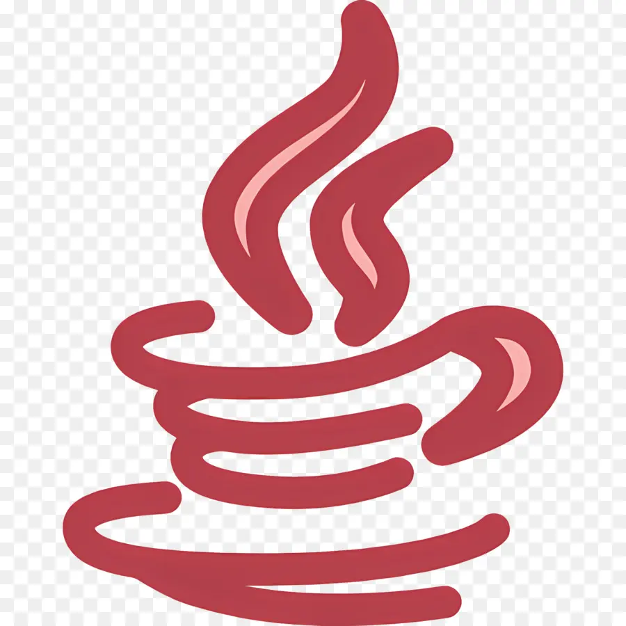 логотип Java，Красная кофейная чашка PNG