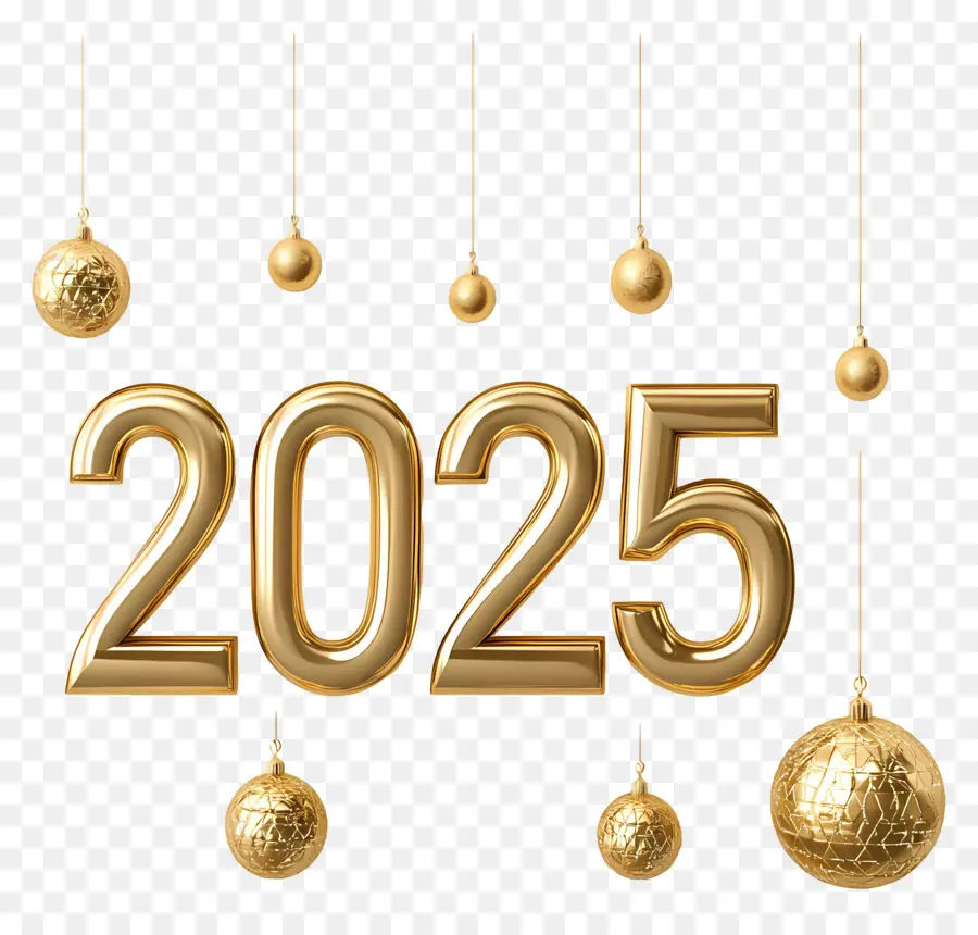 Золото 2025 года，Золотой 2025 PNG