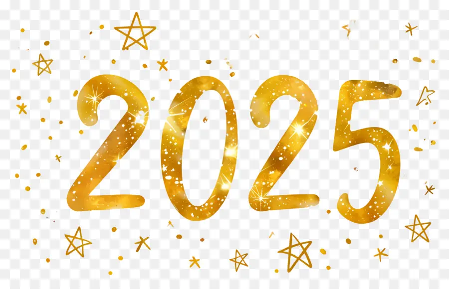 Золото 2025 года，Золотой 2025 PNG