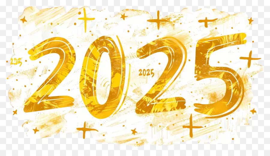 Золото 2025 года，Золотой 2025 PNG