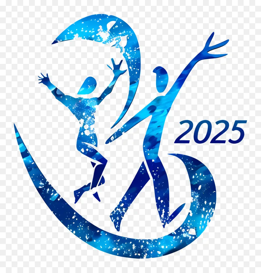 2025 год，Синий 2025 PNG