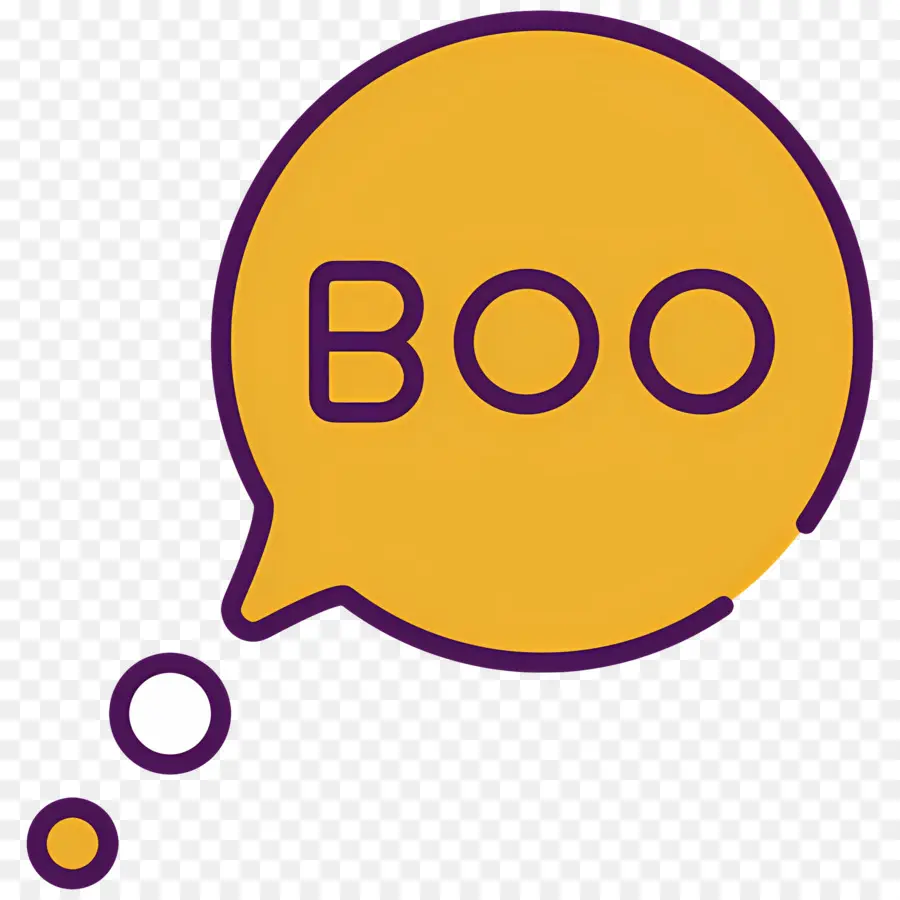 Хэллоуин Бу，Желтый речевой пузырь Boo PNG