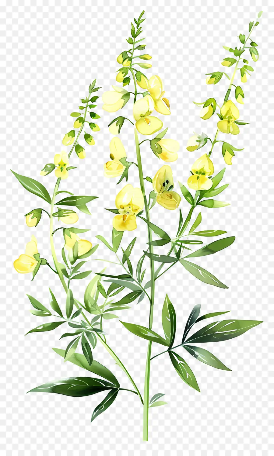 Цветок Cytisus Wolgaricus，Желтые цветы PNG