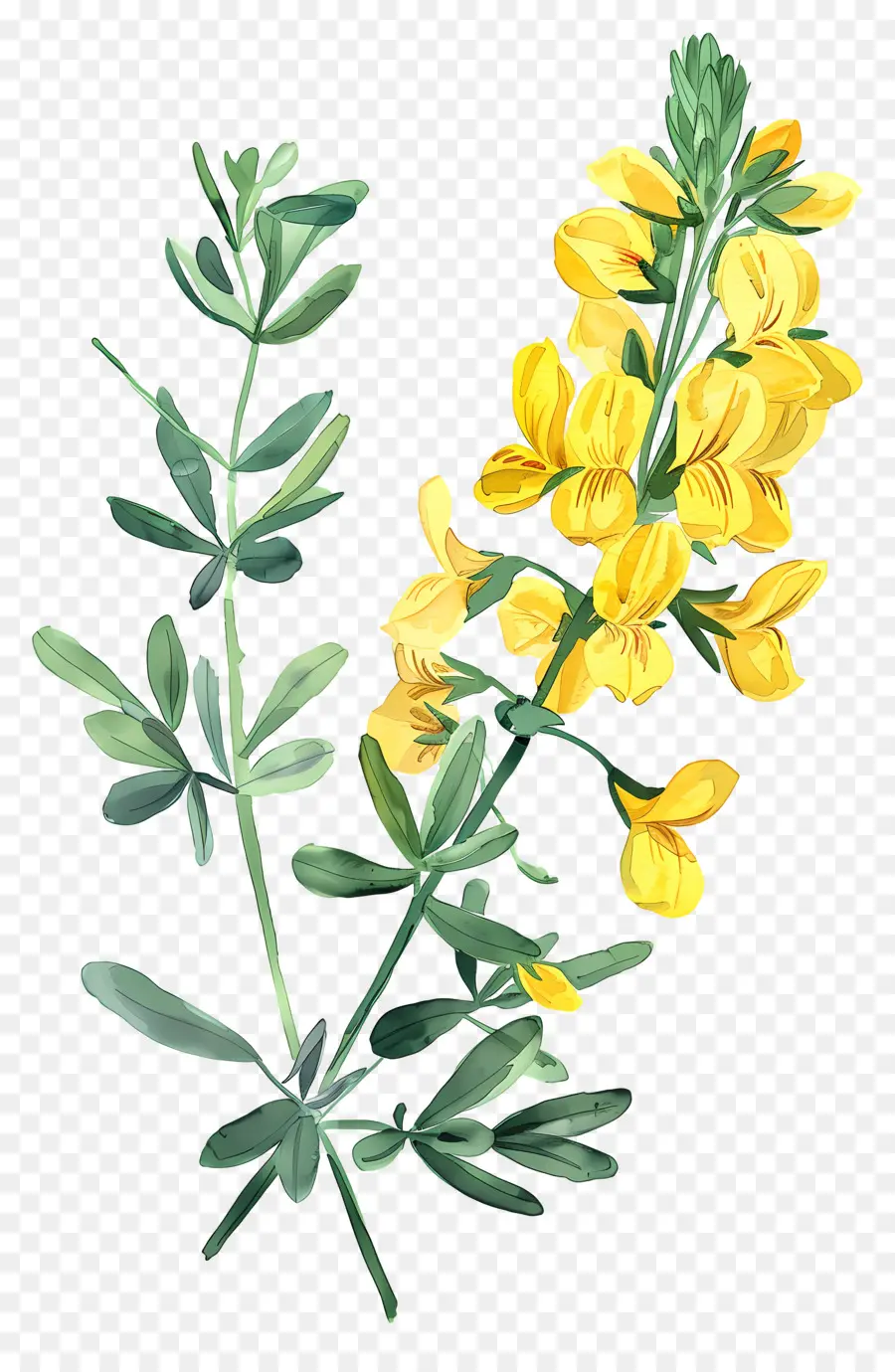 Цветок Cytisus Wolgaricus，Желтые цветы PNG