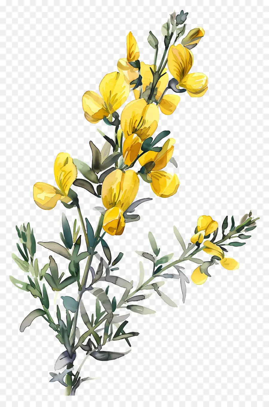 Цветок Cytisus Wolgaricus，Желтые цветы PNG