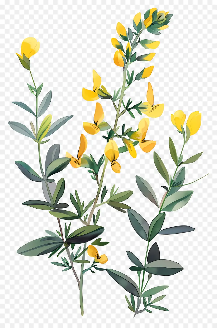 Цветок Cytisus Wolgaricus，Желтые цветы PNG