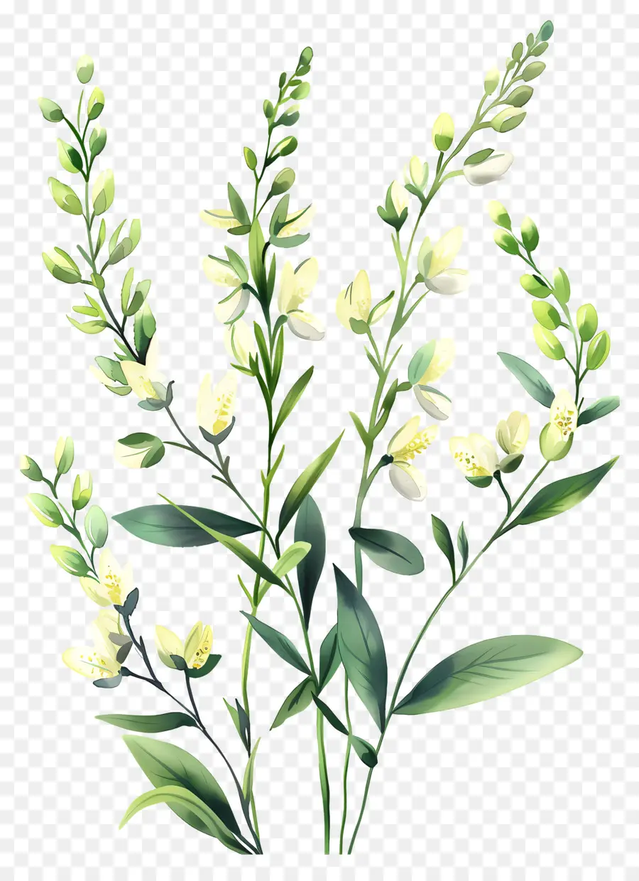 Цветок Cytisus Wolgaricus，Белые цветы PNG