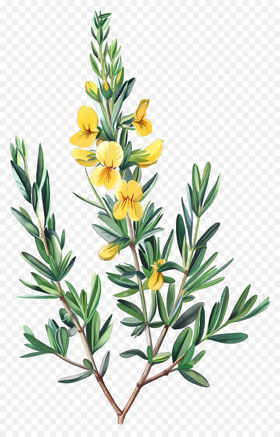 Цветок Cytisus Wolgaricus，Желтые цветы PNG