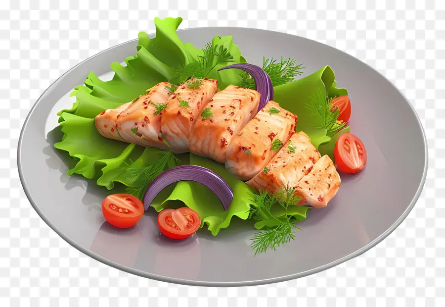 Африканская кухня，Блюдо из лосося PNG