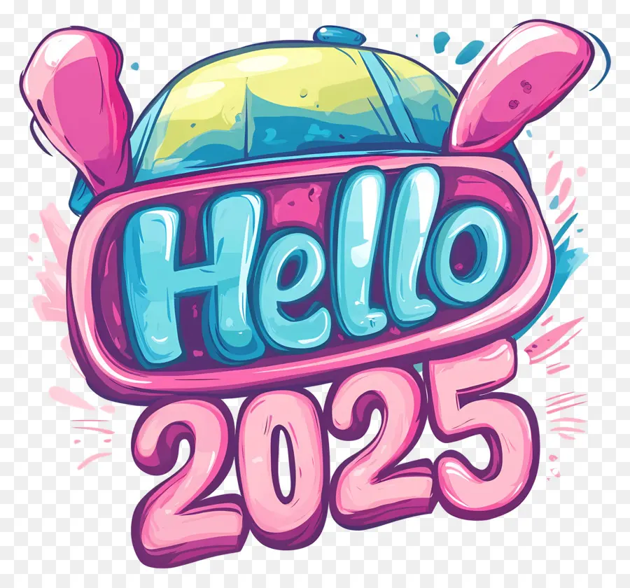 Привет 2025，Привет 2025 с кепкой PNG