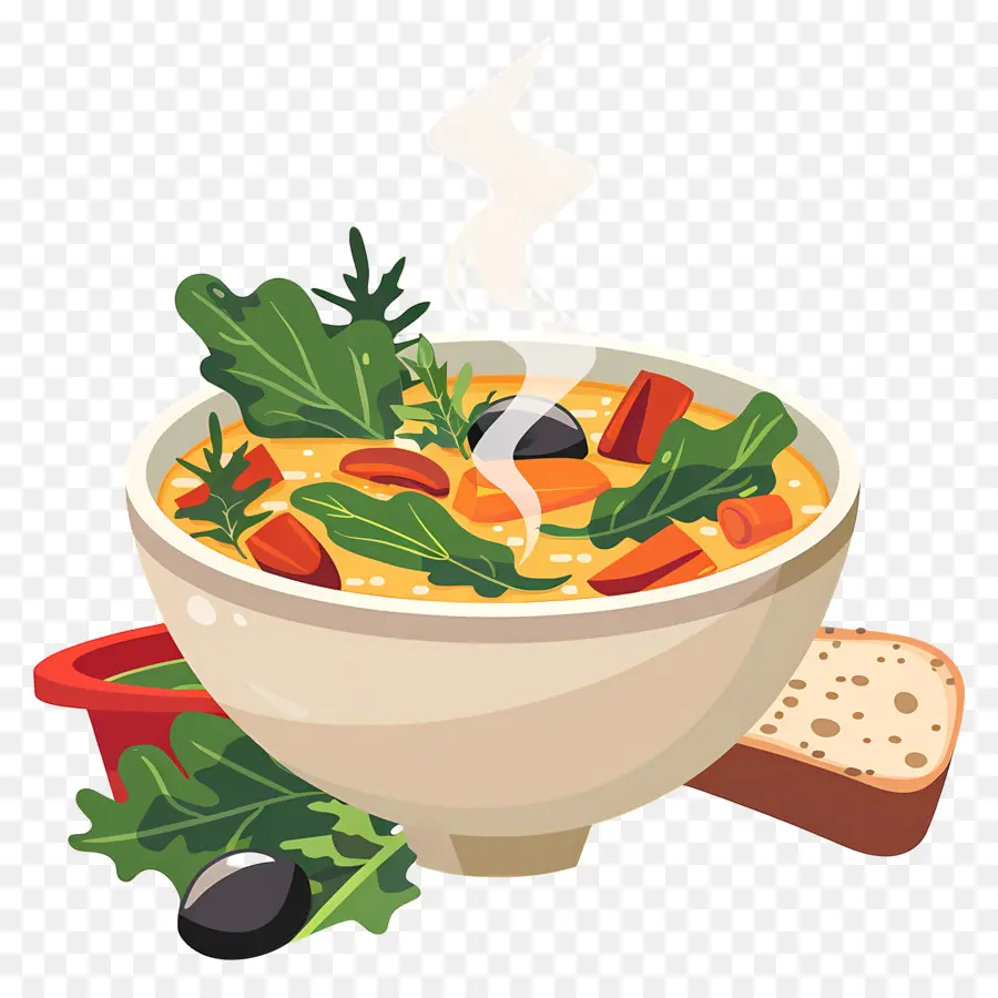 вкусная еда，Овощной суп PNG