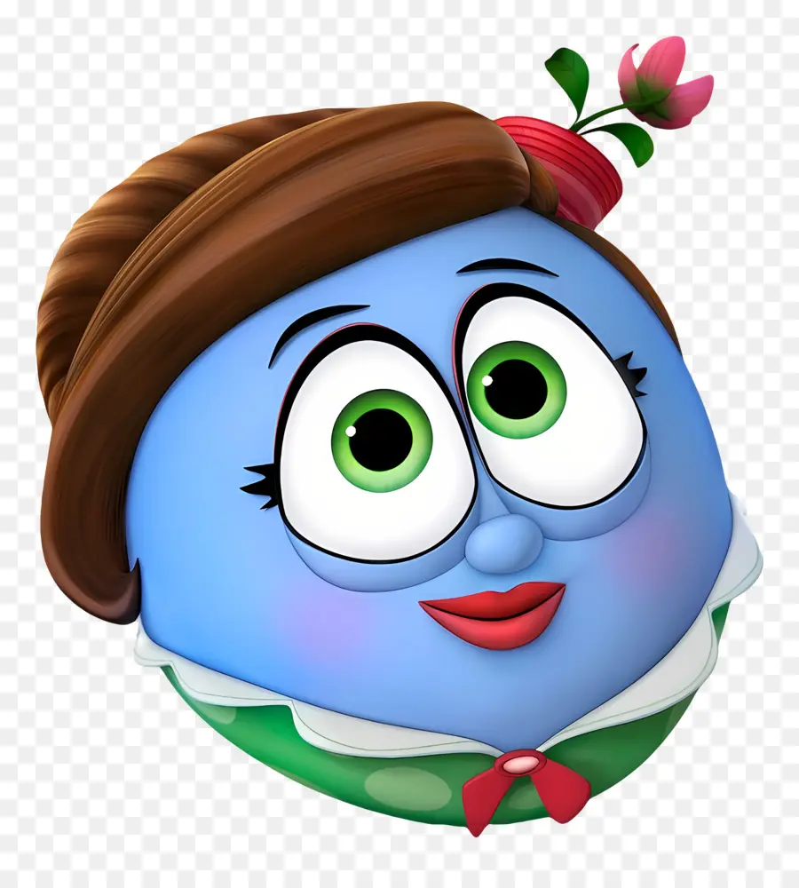 Veggietales，Синий персонаж PNG