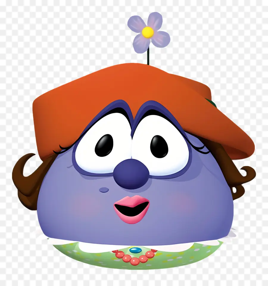 Veggietales，Фиолетовый персонаж PNG