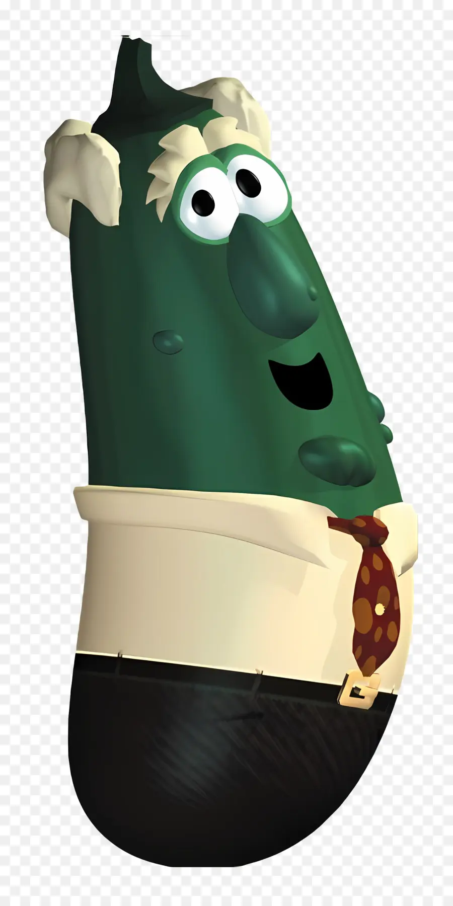 Veggietales，Огурец с галстуком PNG