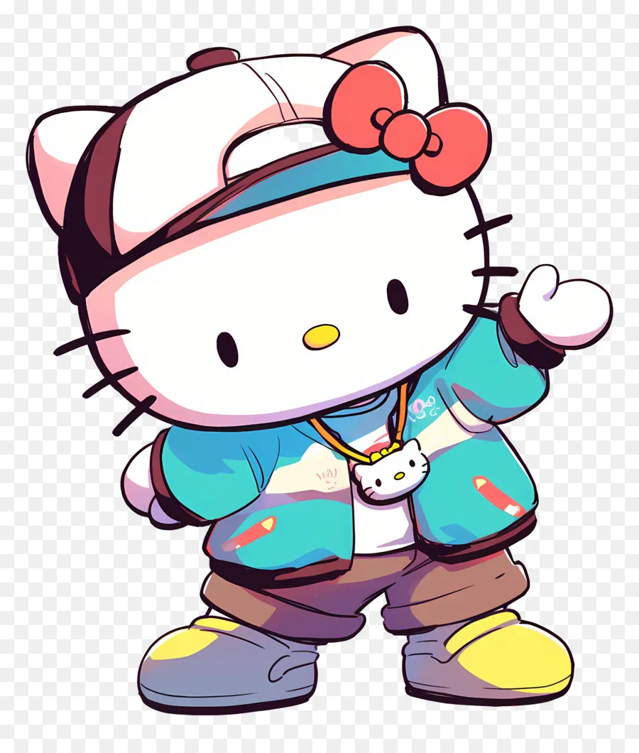 Привет Китти，Hello Kitty в хип хоп наряде PNG