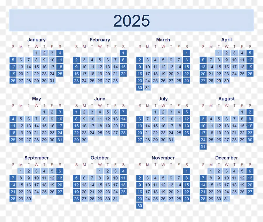 Календарь 2025 года，календарь 2025 года PNG